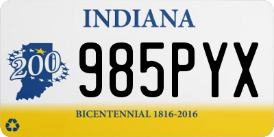IN license plate 985PYX