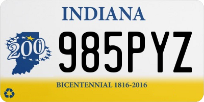 IN license plate 985PYZ