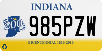 IN license plate 985PZW