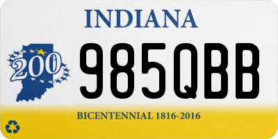 IN license plate 985QBB