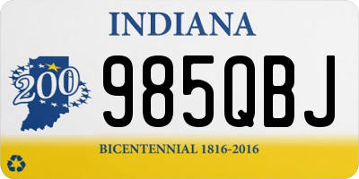 IN license plate 985QBJ