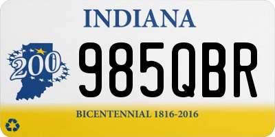 IN license plate 985QBR