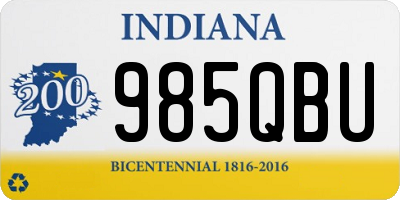 IN license plate 985QBU