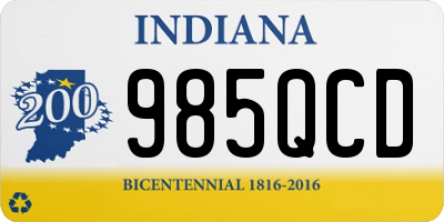 IN license plate 985QCD