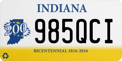 IN license plate 985QCI