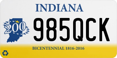 IN license plate 985QCK