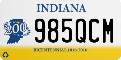 IN license plate 985QCM