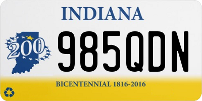 IN license plate 985QDN