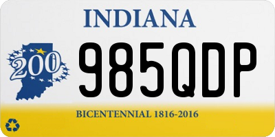 IN license plate 985QDP