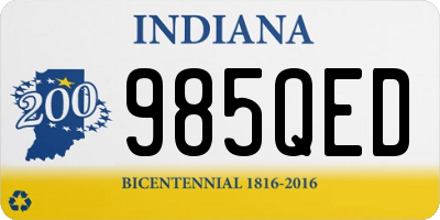 IN license plate 985QED