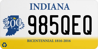 IN license plate 985QEQ