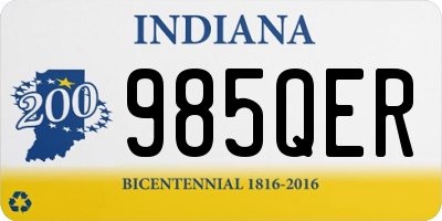 IN license plate 985QER