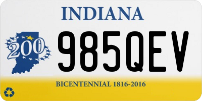 IN license plate 985QEV