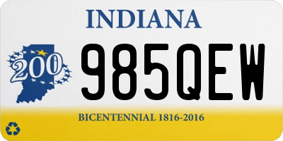 IN license plate 985QEW