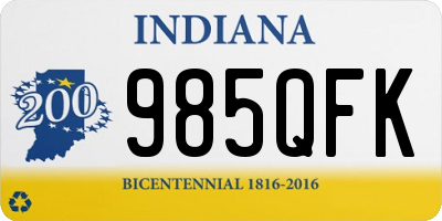 IN license plate 985QFK