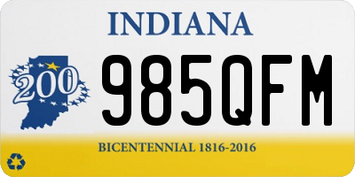 IN license plate 985QFM