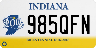 IN license plate 985QFN