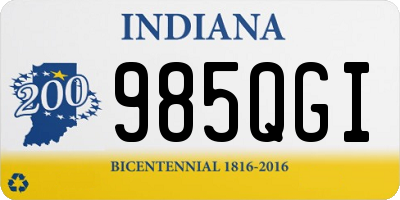 IN license plate 985QGI