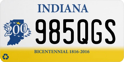 IN license plate 985QGS