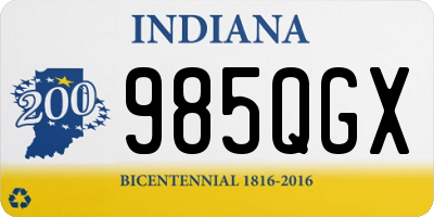 IN license plate 985QGX