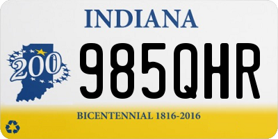 IN license plate 985QHR