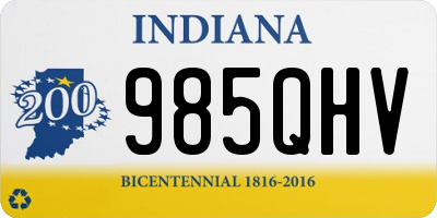 IN license plate 985QHV