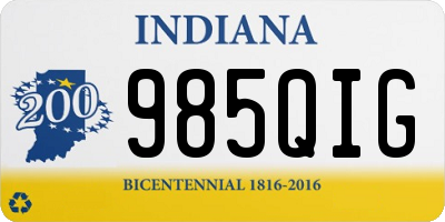 IN license plate 985QIG