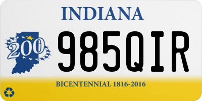 IN license plate 985QIR