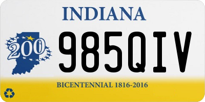 IN license plate 985QIV