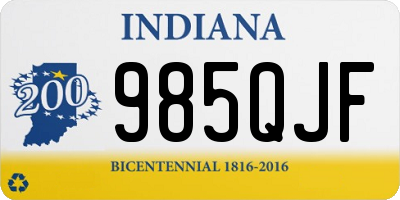 IN license plate 985QJF