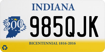 IN license plate 985QJK