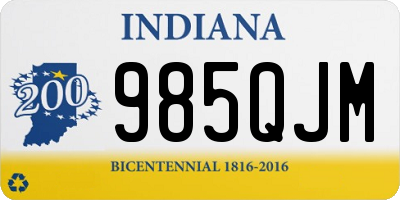 IN license plate 985QJM