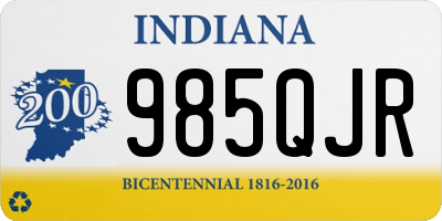 IN license plate 985QJR