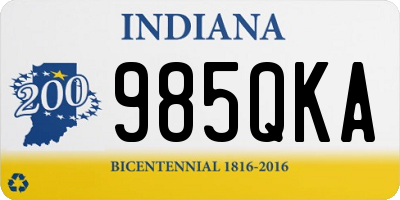 IN license plate 985QKA