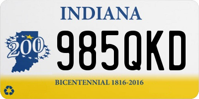 IN license plate 985QKD