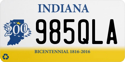 IN license plate 985QLA