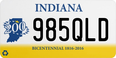 IN license plate 985QLD