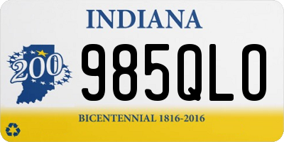 IN license plate 985QLO