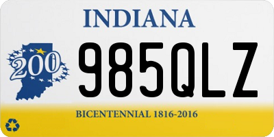 IN license plate 985QLZ