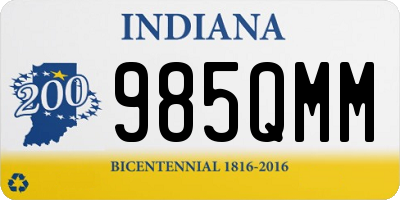 IN license plate 985QMM