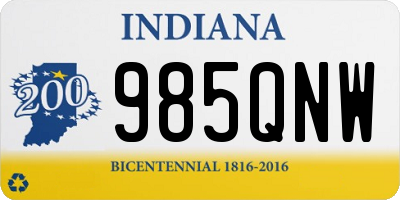 IN license plate 985QNW