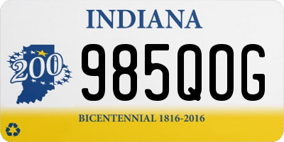 IN license plate 985QOG