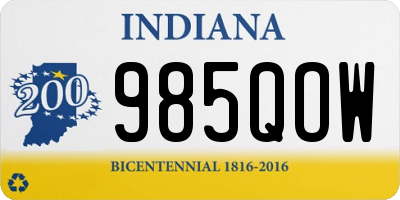 IN license plate 985QOW