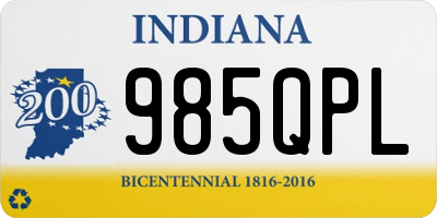 IN license plate 985QPL