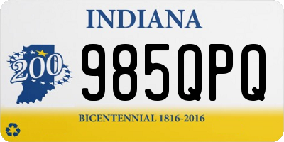 IN license plate 985QPQ