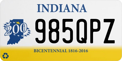 IN license plate 985QPZ