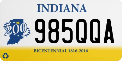 IN license plate 985QQA