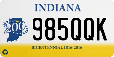 IN license plate 985QQK