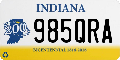 IN license plate 985QRA