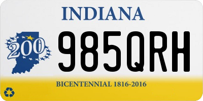 IN license plate 985QRH